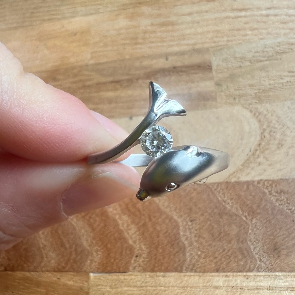 Rs Covenant 925 Sterling Silver Dolphin Ring Size 7.5